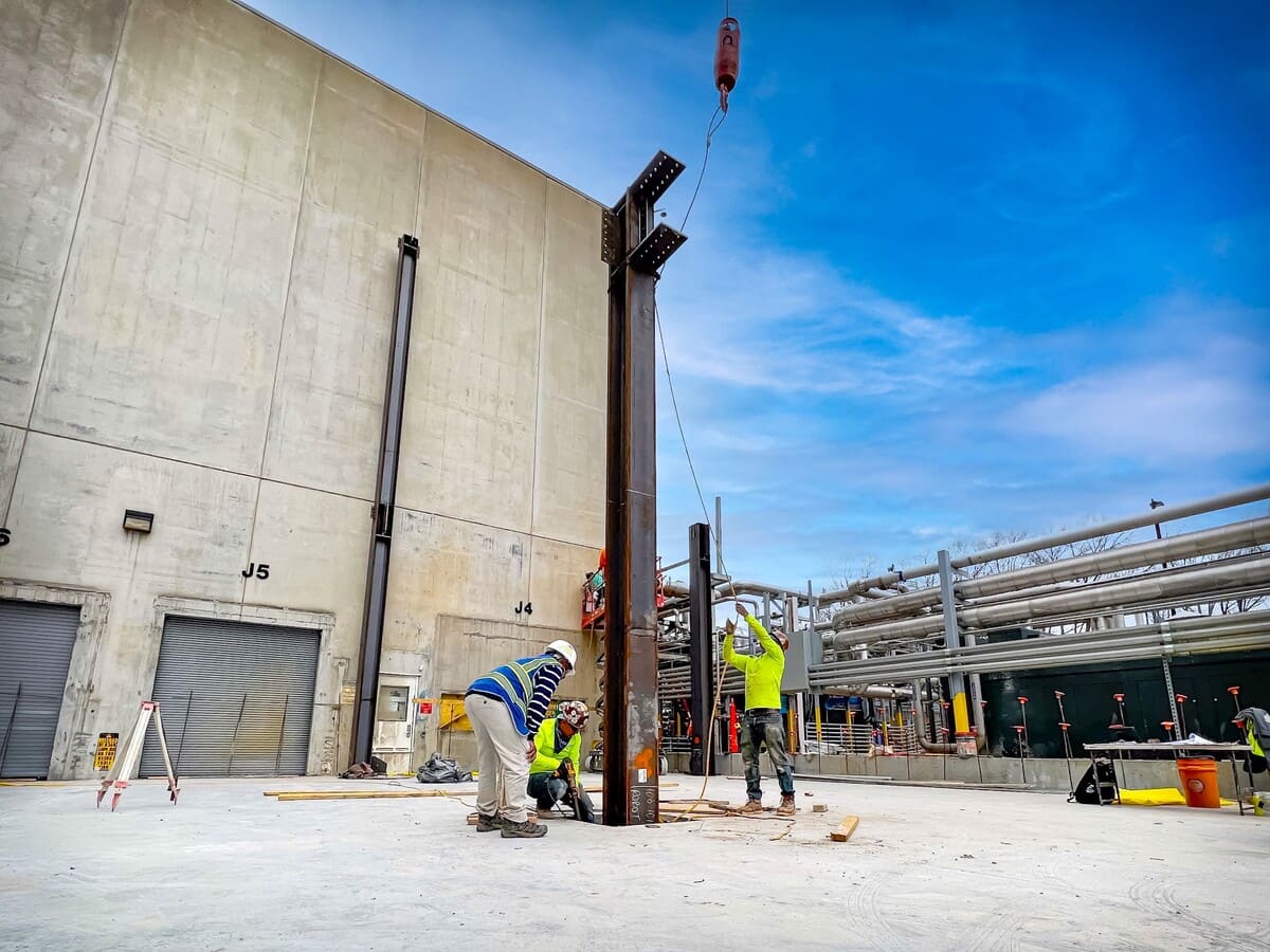 Warehouse Column Installation